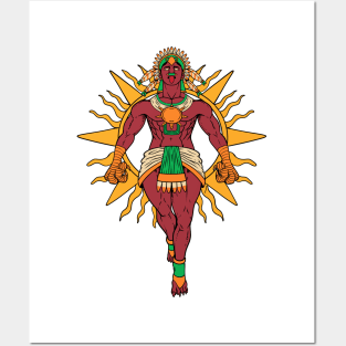 Aztec God of the Sun - Tonatiuh Posters and Art